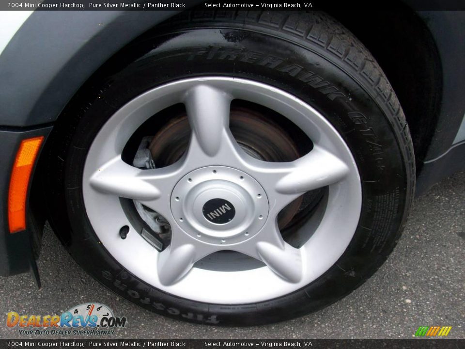 2004 Mini Cooper Hardtop Pure Silver Metallic / Panther Black Photo #24