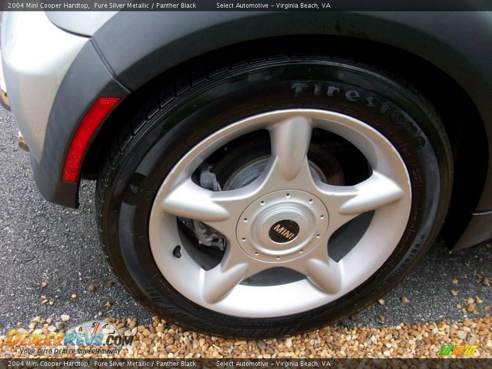 2004 Mini Cooper Hardtop Pure Silver Metallic / Panther Black Photo #28