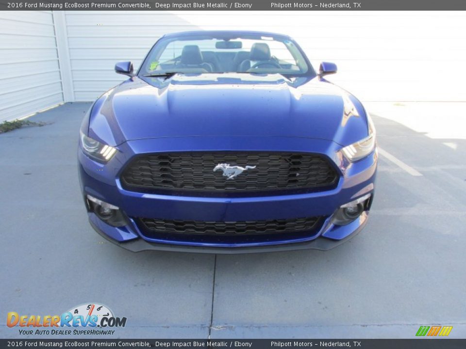 Deep Impact Blue Metallic 2016 Ford Mustang EcoBoost Premium Convertible Photo #8