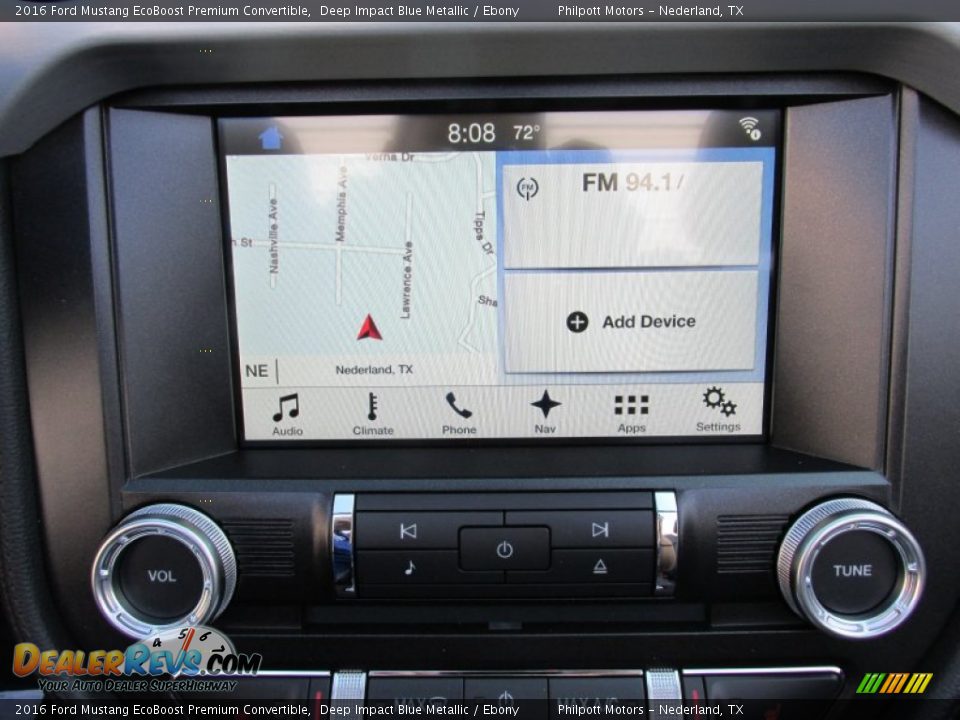 Navigation of 2016 Ford Mustang EcoBoost Premium Convertible Photo #23