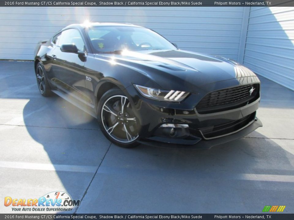 2016 Ford Mustang GT/CS California Special Coupe Shadow Black / California Special Ebony Black/Miko Suede Photo #2