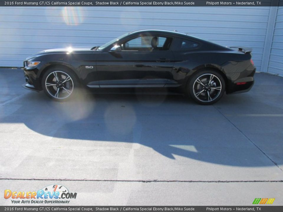 2016 Ford Mustang GT/CS California Special Coupe Shadow Black / California Special Ebony Black/Miko Suede Photo #6