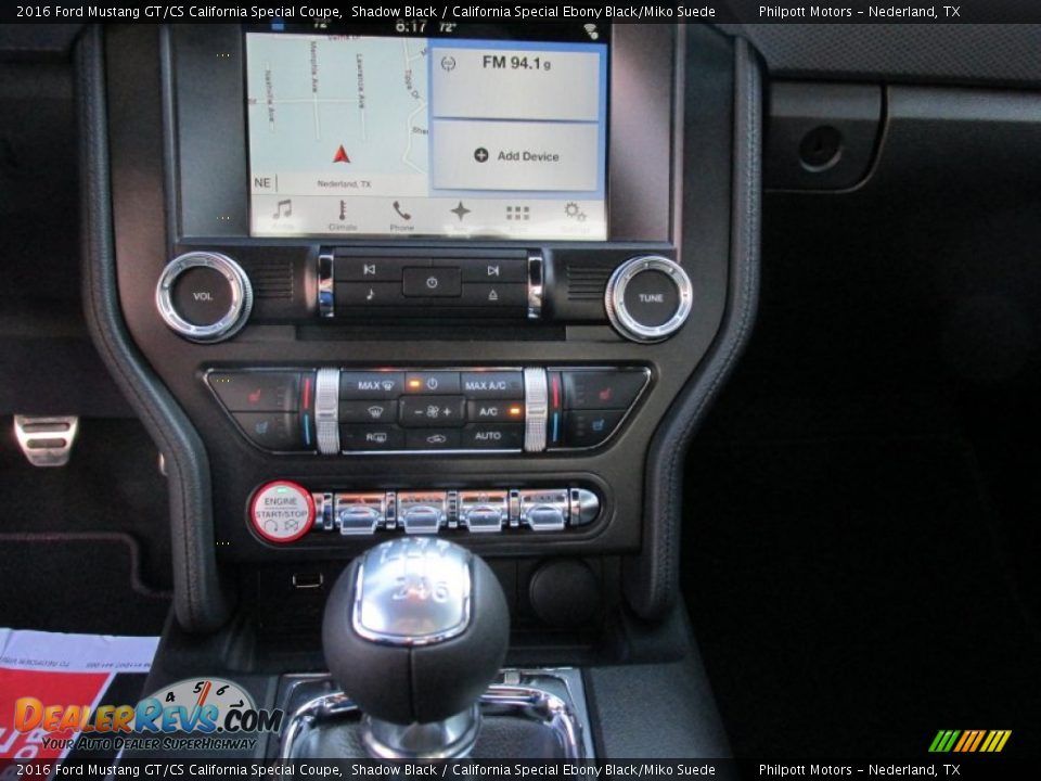 Controls of 2016 Ford Mustang GT/CS California Special Coupe Photo #23