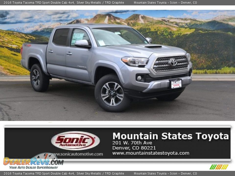 2016 Toyota Tacoma TRD Sport Double Cab 4x4 Silver Sky Metallic / TRD Graphite Photo #1