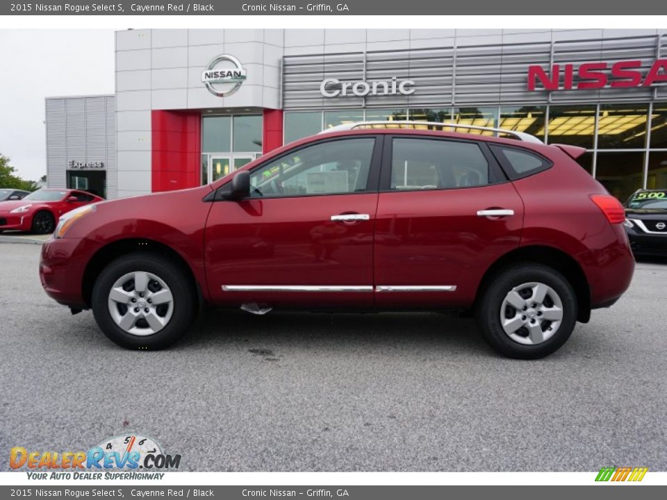 2015 Nissan Rogue Select S Cayenne Red / Black Photo #2