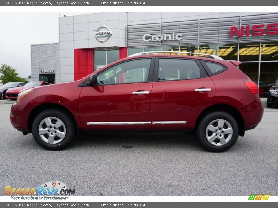 2015 Nissan Rogue Select S Cayenne Red / Black Photo #2