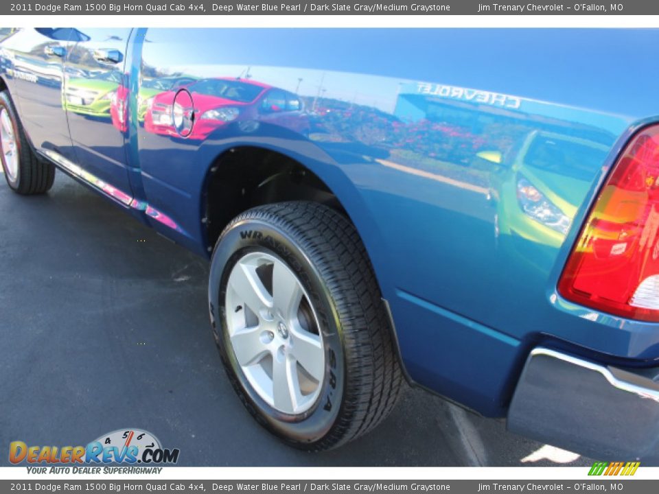 2011 Dodge Ram 1500 Big Horn Quad Cab 4x4 Deep Water Blue Pearl / Dark Slate Gray/Medium Graystone Photo #4