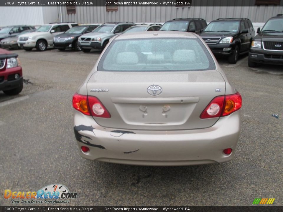 2009 Toyota Corolla LE Desert Sand Mica / Bisque Photo #9