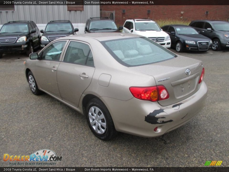2009 Toyota Corolla LE Desert Sand Mica / Bisque Photo #10