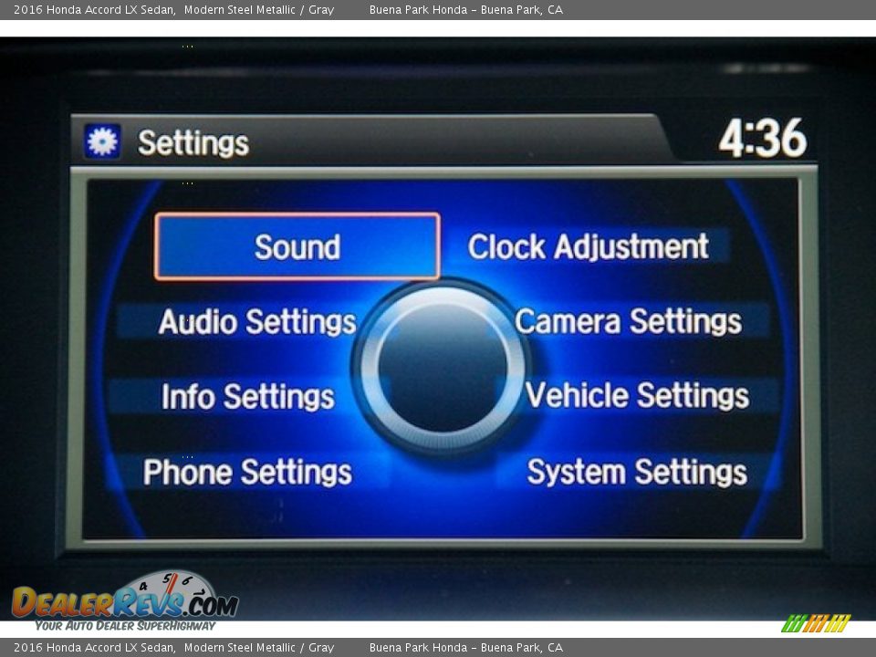 2016 Honda Accord LX Sedan Modern Steel Metallic / Gray Photo #14