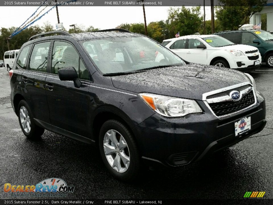 2015 Subaru Forester 2.5i Dark Gray Metallic / Gray Photo #3