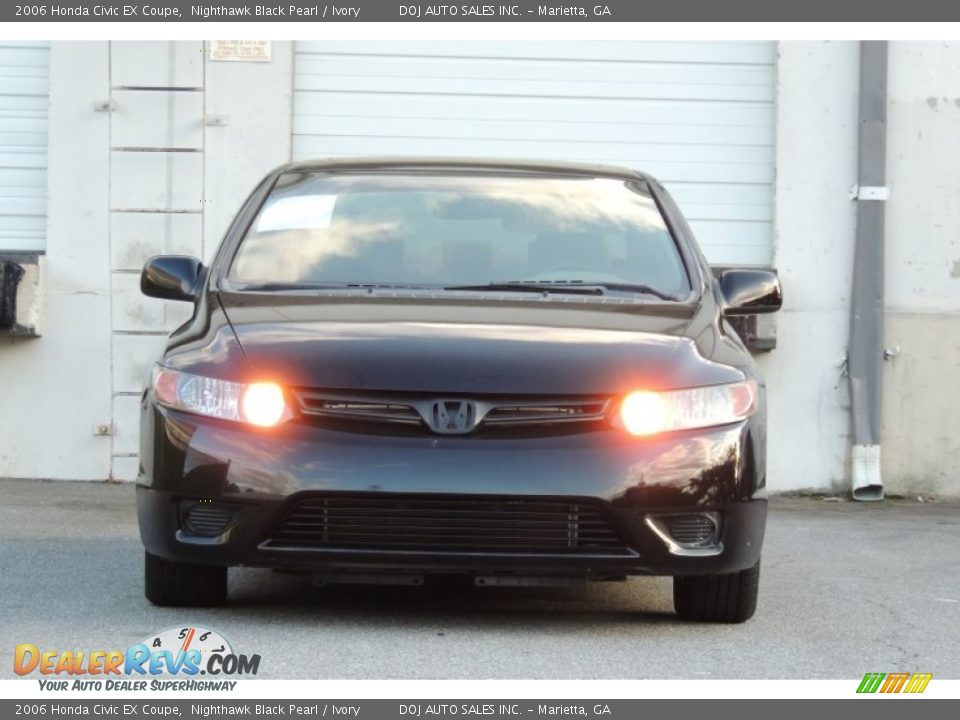 2006 Honda Civic EX Coupe Nighthawk Black Pearl / Ivory Photo #5