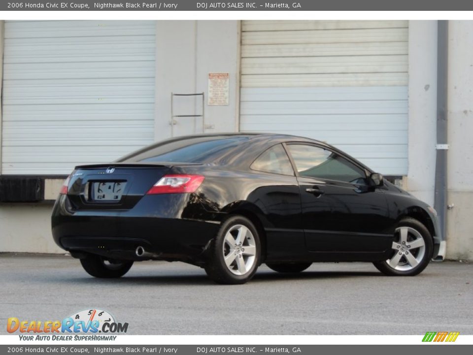 2006 Honda Civic EX Coupe Nighthawk Black Pearl / Ivory Photo #8