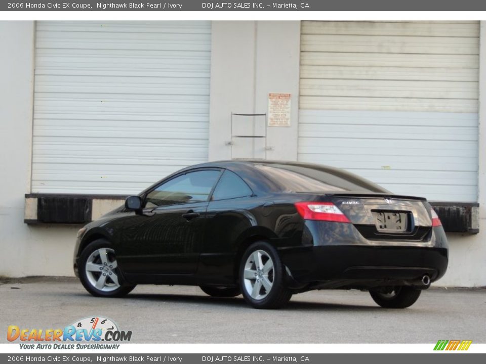 2006 Honda Civic EX Coupe Nighthawk Black Pearl / Ivory Photo #20