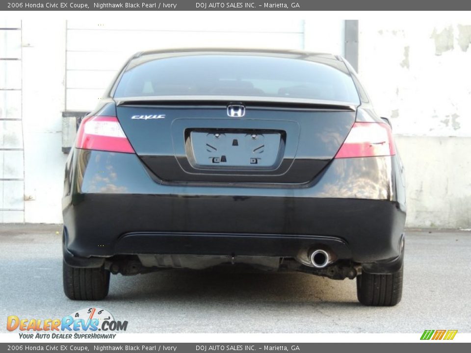 2006 Honda Civic EX Coupe Nighthawk Black Pearl / Ivory Photo #21