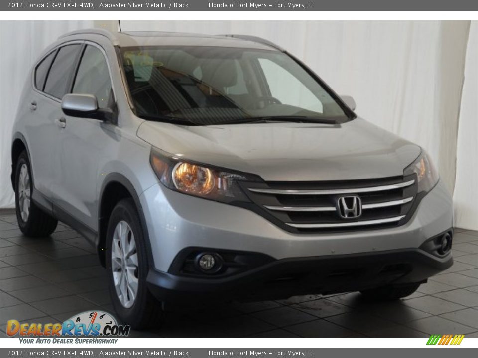 2012 Honda CR-V EX-L 4WD Alabaster Silver Metallic / Black Photo #2