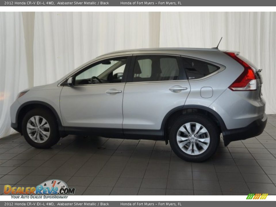 2012 Honda CR-V EX-L 4WD Alabaster Silver Metallic / Black Photo #8