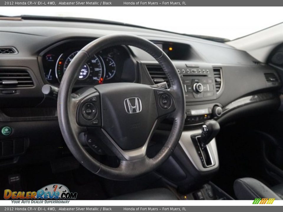 2012 Honda CR-V EX-L 4WD Alabaster Silver Metallic / Black Photo #12