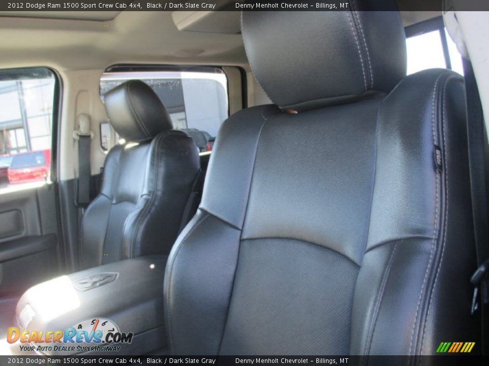 2012 Dodge Ram 1500 Sport Crew Cab 4x4 Black / Dark Slate Gray Photo #13