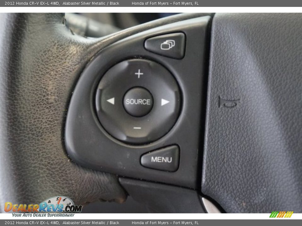 2012 Honda CR-V EX-L 4WD Alabaster Silver Metallic / Black Photo #21