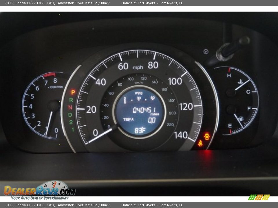 2012 Honda CR-V EX-L 4WD Alabaster Silver Metallic / Black Photo #23