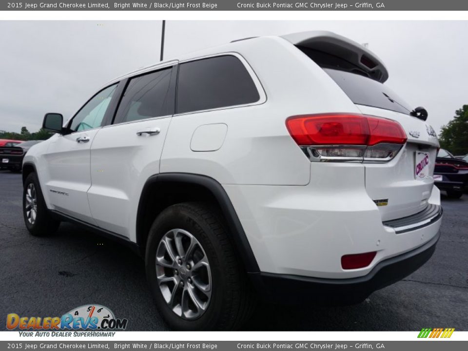 2015 Jeep Grand Cherokee Limited Bright White / Black/Light Frost Beige Photo #5