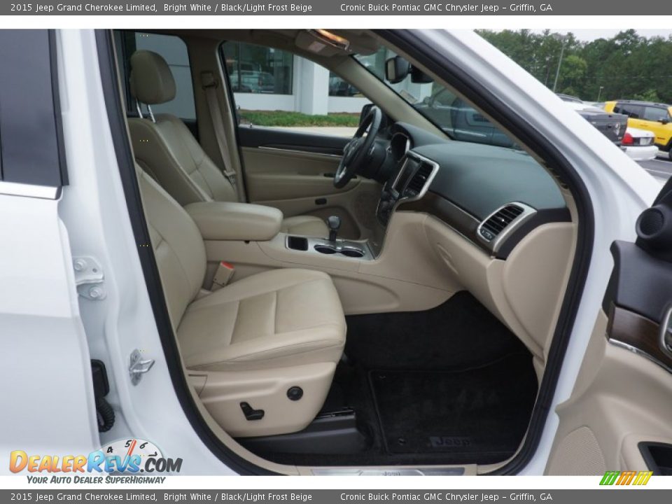 2015 Jeep Grand Cherokee Limited Bright White / Black/Light Frost Beige Photo #18
