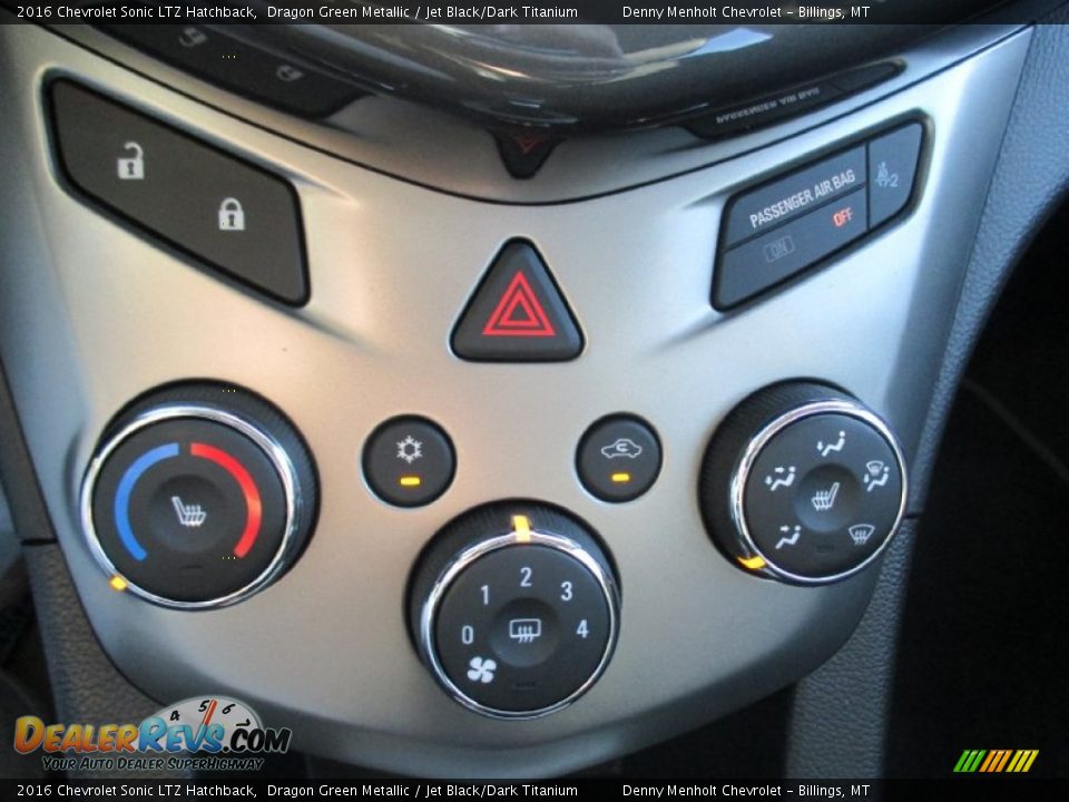 Controls of 2016 Chevrolet Sonic LTZ Hatchback Photo #14