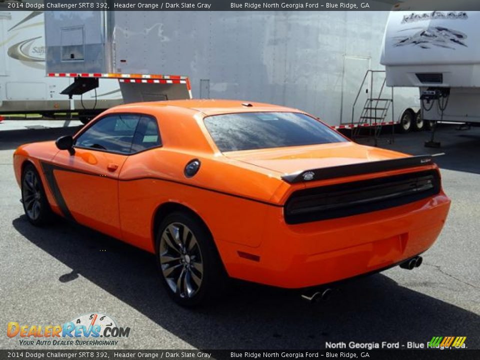2014 Dodge Challenger SRT8 392 Header Orange / Dark Slate Gray Photo #3