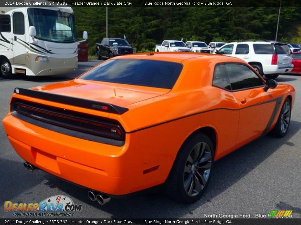 2014 Dodge Challenger SRT8 392 Header Orange / Dark Slate Gray Photo #5