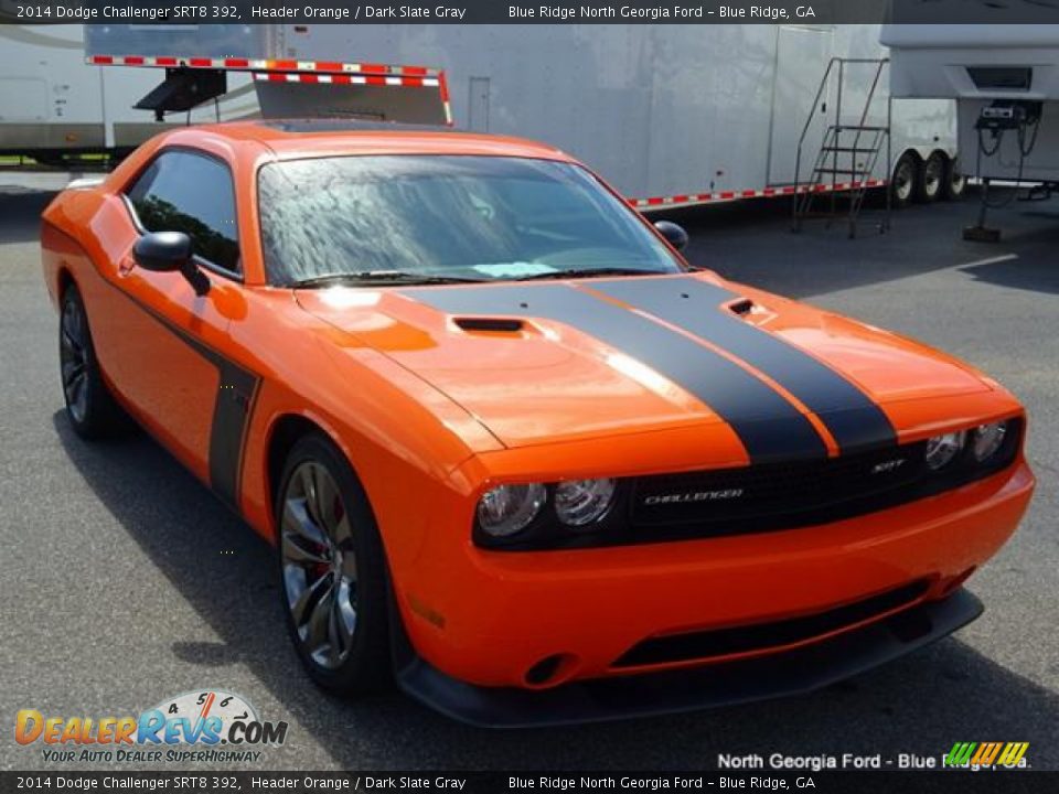 2014 Dodge Challenger SRT8 392 Header Orange / Dark Slate Gray Photo #7