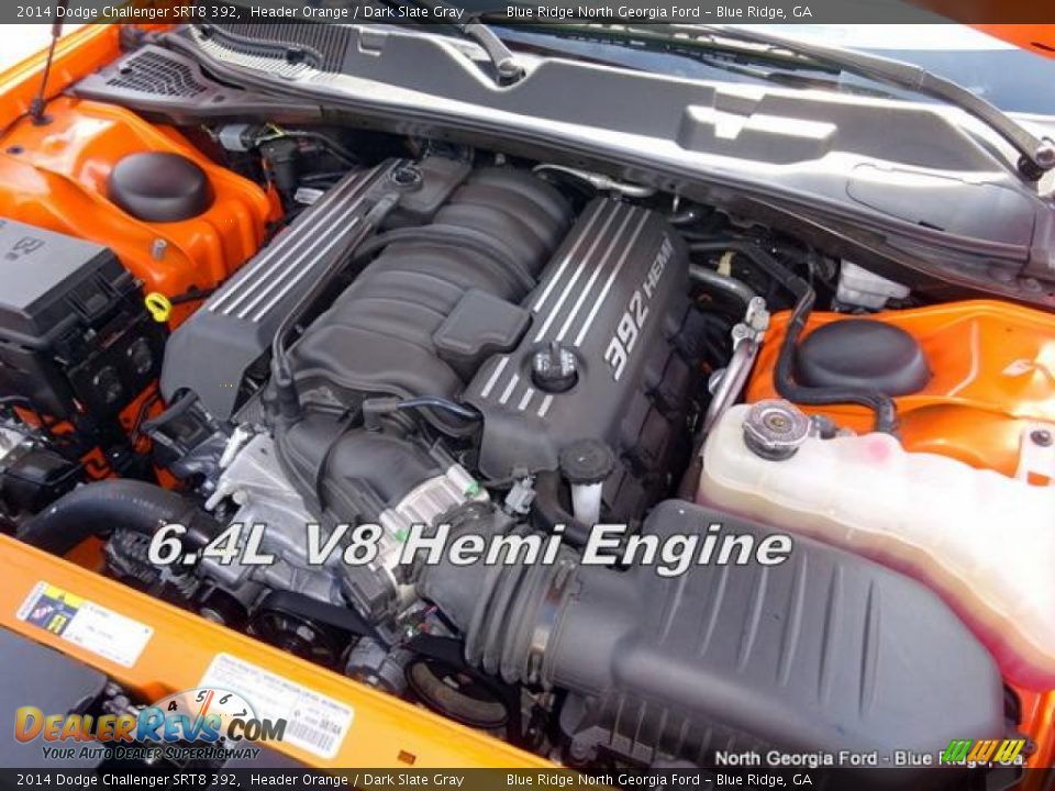 2014 Dodge Challenger SRT8 392 Header Orange / Dark Slate Gray Photo #13