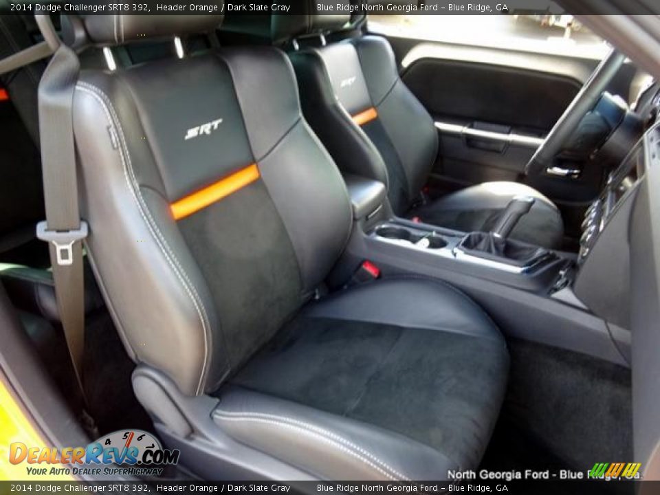 2014 Dodge Challenger SRT8 392 Header Orange / Dark Slate Gray Photo #16