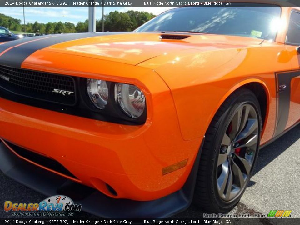 2014 Dodge Challenger SRT8 392 Header Orange / Dark Slate Gray Photo #34