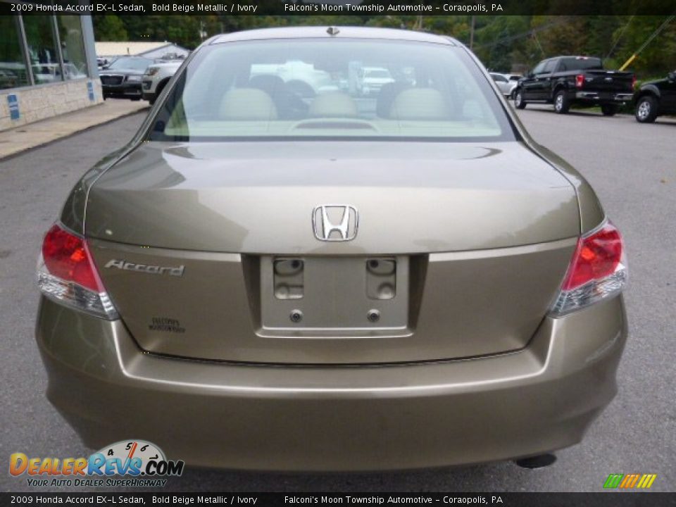 2009 Honda Accord EX-L Sedan Bold Beige Metallic / Ivory Photo #6