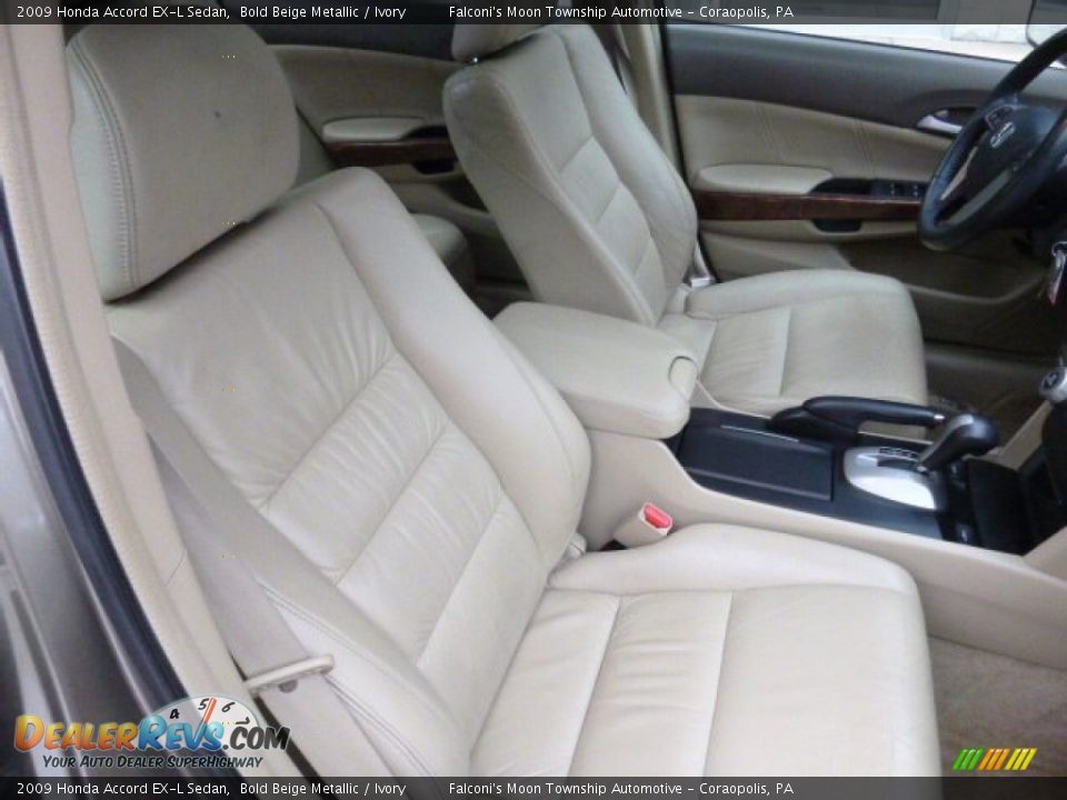 2009 Honda Accord EX-L Sedan Bold Beige Metallic / Ivory Photo #10