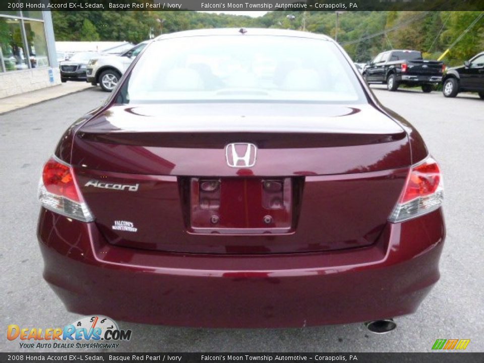 2008 Honda Accord EX-L Sedan Basque Red Pearl / Ivory Photo #6