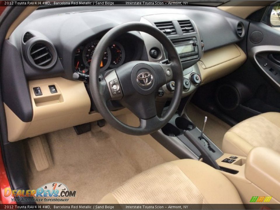 Sand Beige Interior - 2012 Toyota RAV4 I4 4WD Photo #9