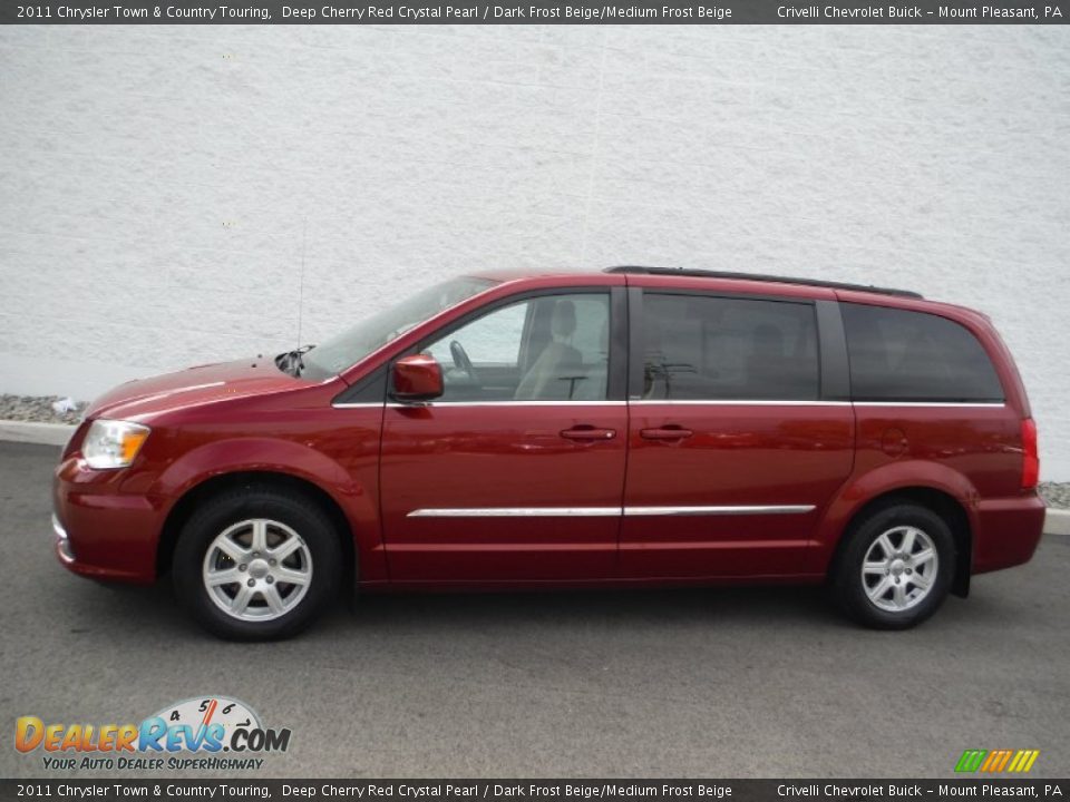 2011 Chrysler Town & Country Touring Deep Cherry Red Crystal Pearl / Dark Frost Beige/Medium Frost Beige Photo #2