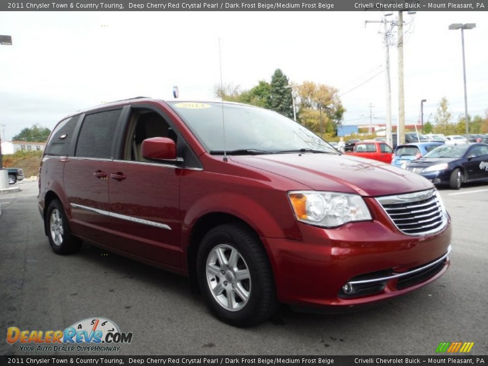 2011 Chrysler Town & Country Touring Deep Cherry Red Crystal Pearl / Dark Frost Beige/Medium Frost Beige Photo #6