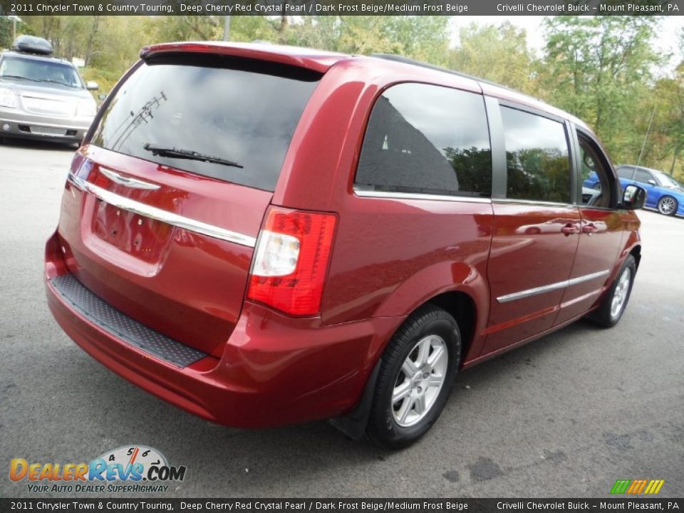 2011 Chrysler Town & Country Touring Deep Cherry Red Crystal Pearl / Dark Frost Beige/Medium Frost Beige Photo #7