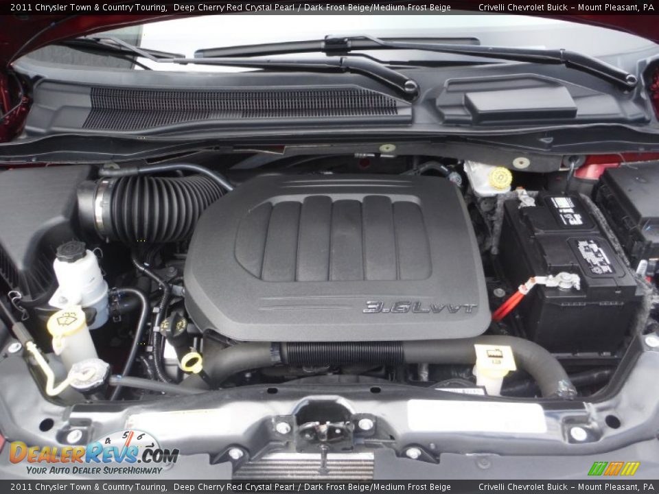 2011 Chrysler Town & Country Touring Deep Cherry Red Crystal Pearl / Dark Frost Beige/Medium Frost Beige Photo #10