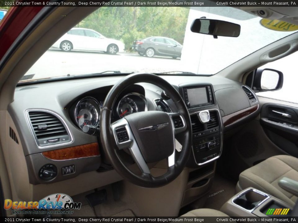 2011 Chrysler Town & Country Touring Deep Cherry Red Crystal Pearl / Dark Frost Beige/Medium Frost Beige Photo #13