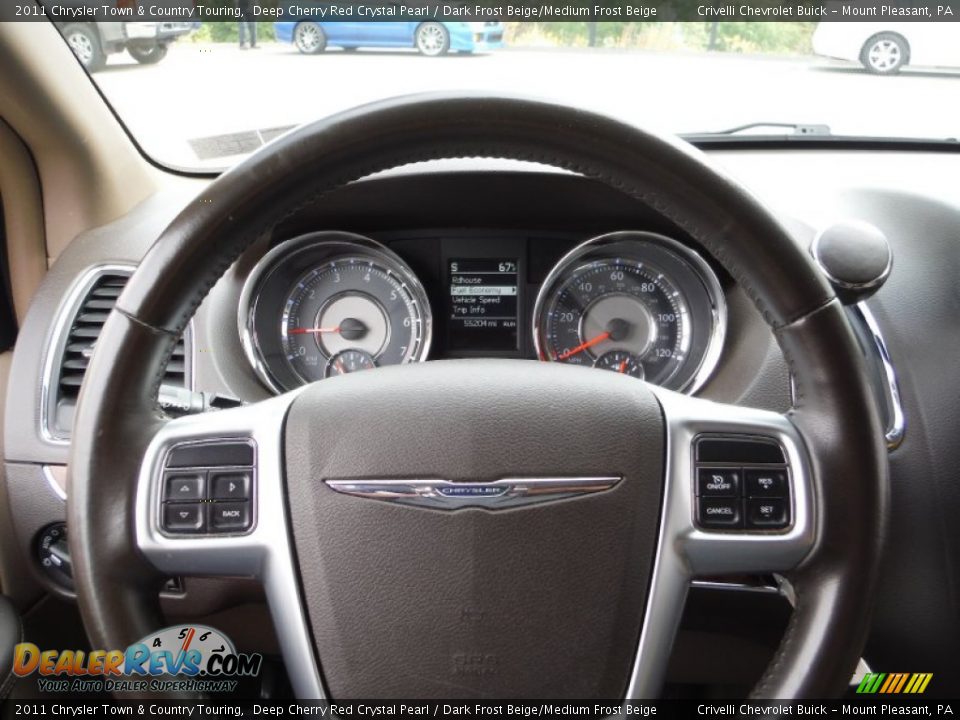 2011 Chrysler Town & Country Touring Deep Cherry Red Crystal Pearl / Dark Frost Beige/Medium Frost Beige Photo #23