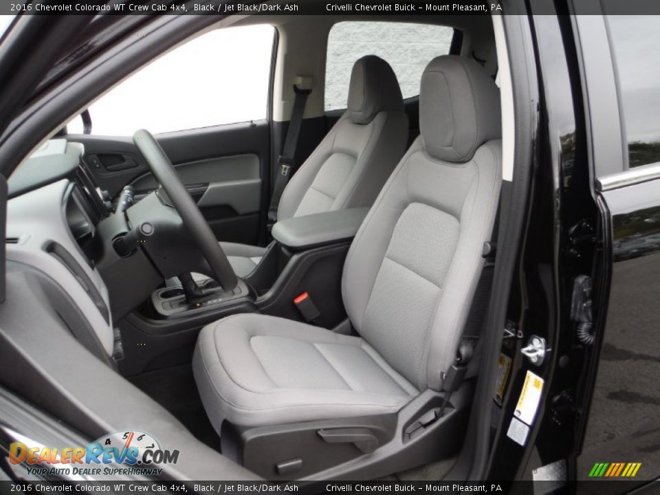 Jet Black/Dark Ash Interior - 2016 Chevrolet Colorado WT Crew Cab 4x4 Photo #12