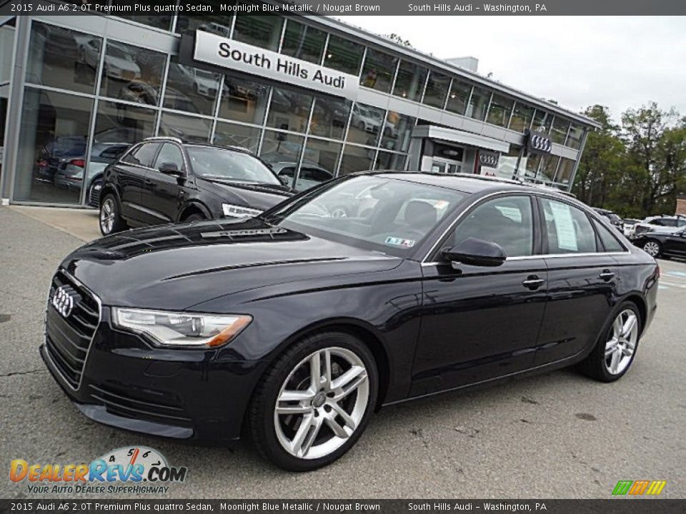 2015 Audi A6 2.0T Premium Plus quattro Sedan Moonlight Blue Metallic / Nougat Brown Photo #1