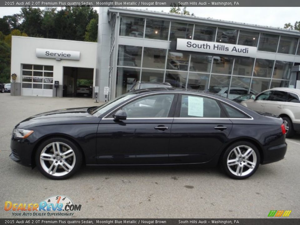 2015 Audi A6 2.0T Premium Plus quattro Sedan Moonlight Blue Metallic / Nougat Brown Photo #2