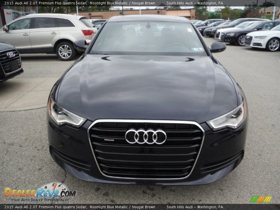 2015 Audi A6 2.0T Premium Plus quattro Sedan Moonlight Blue Metallic / Nougat Brown Photo #6