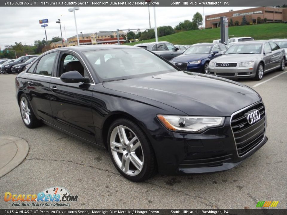 2015 Audi A6 2.0T Premium Plus quattro Sedan Moonlight Blue Metallic / Nougat Brown Photo #8