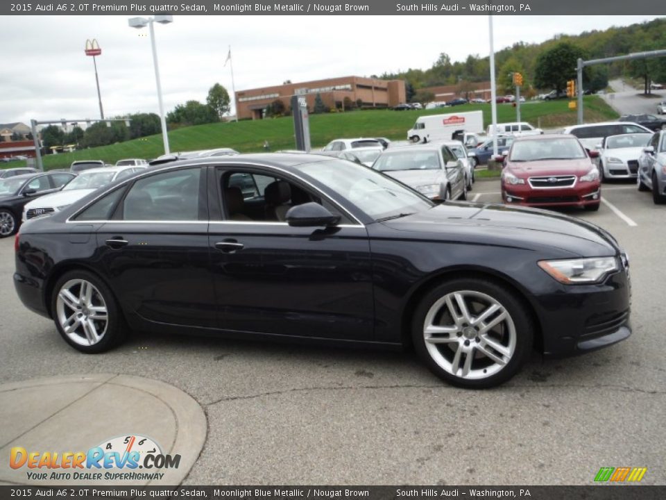 2015 Audi A6 2.0T Premium Plus quattro Sedan Moonlight Blue Metallic / Nougat Brown Photo #9